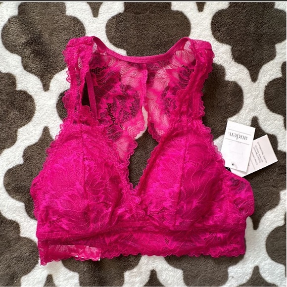 🔅‼️XS Auden bralette -Pink lace no underwire NWT - Picture 1 of 4